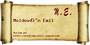 Moldován Emil névjegykártya