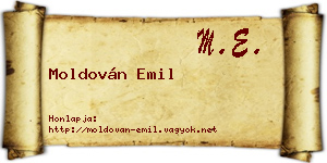 Moldován Emil névjegykártya