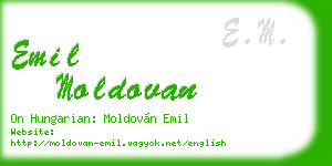 emil moldovan business card